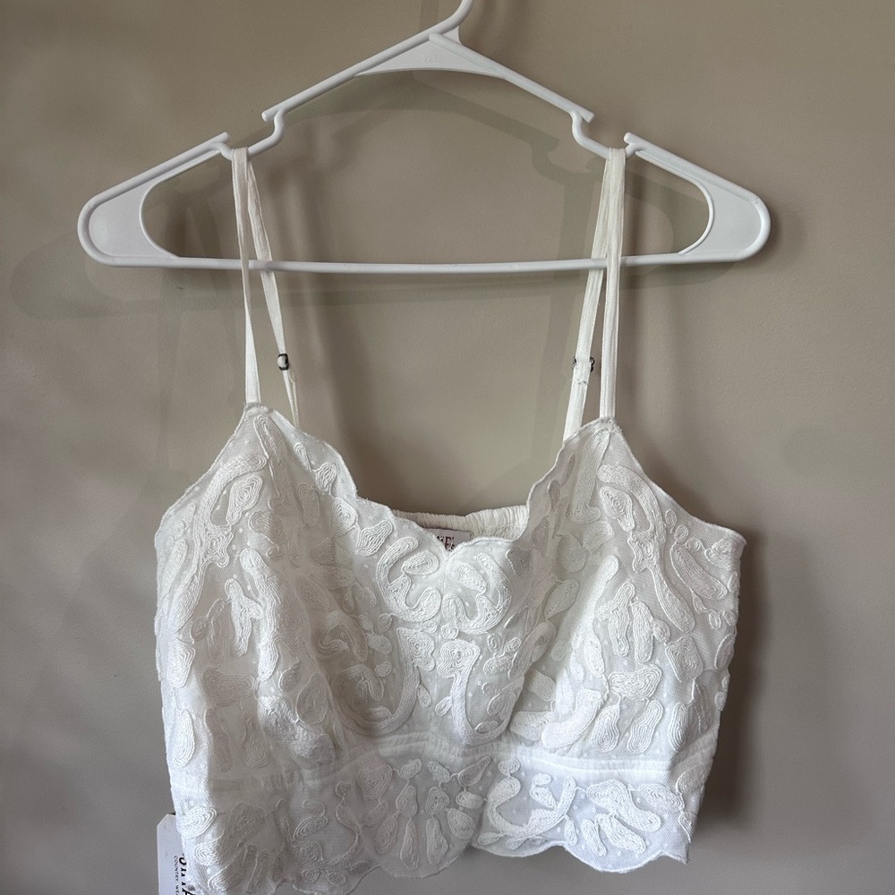Elegant White Lace Bralette